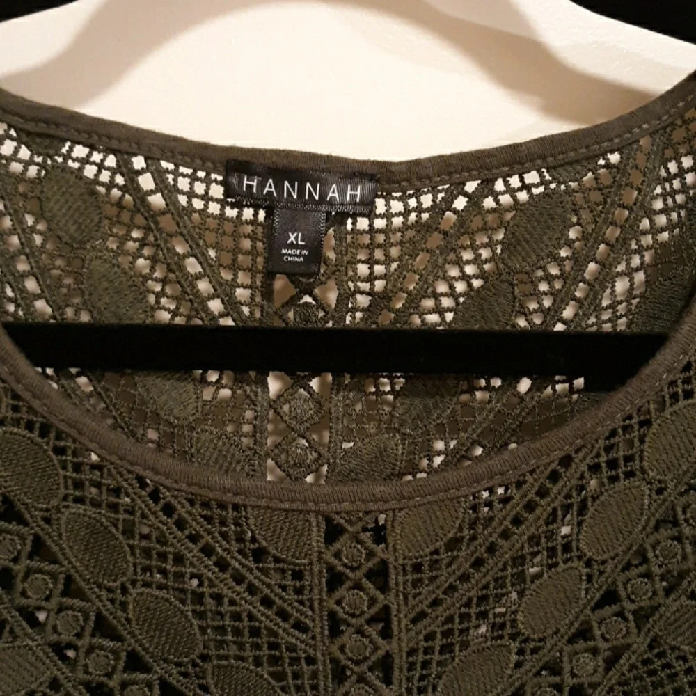 Hannah green 3/4 sleeve top - Picture 2 of 4
